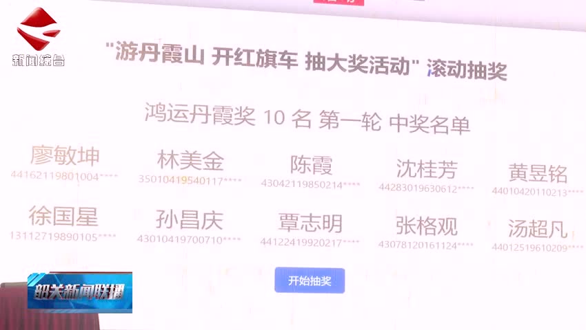 “游丹霞山 開紅旗車”首場抽獎活動揭幕